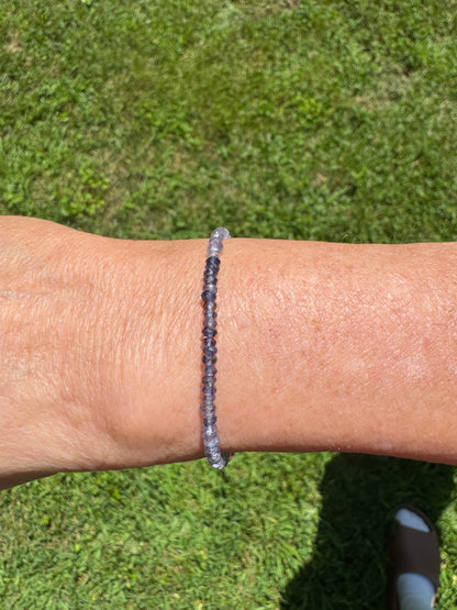 Iolite Beaded Gemstone Bracelet