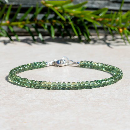 Green Apatite Gemstone Beaded Bracelet