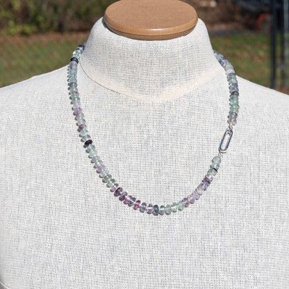 Natural Fluorite Hand Knotted Necklace