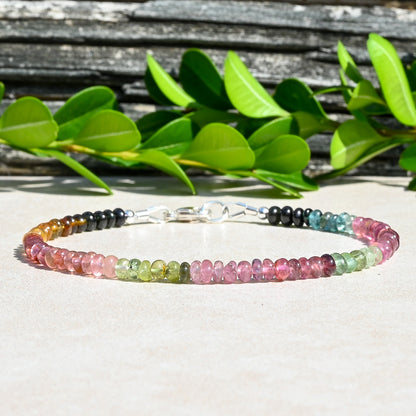 Watermelon Tourmaline October Birthstone Bracelet