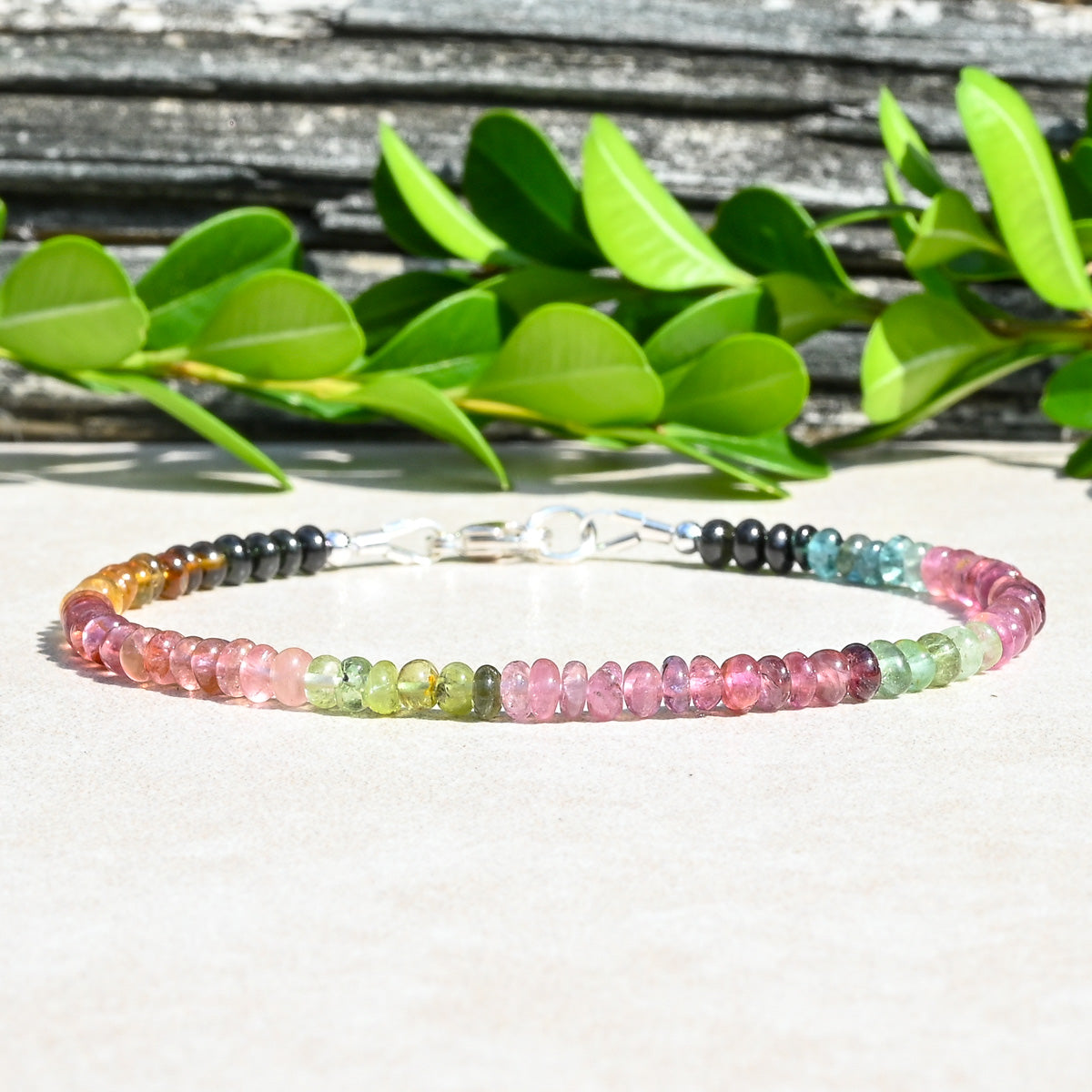 Watermelon Tourmaline October Birthstone Bracelet