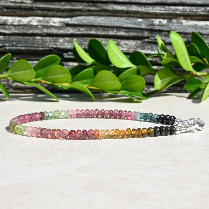 Watermelon Tourmaline October Birthstone Bracelet