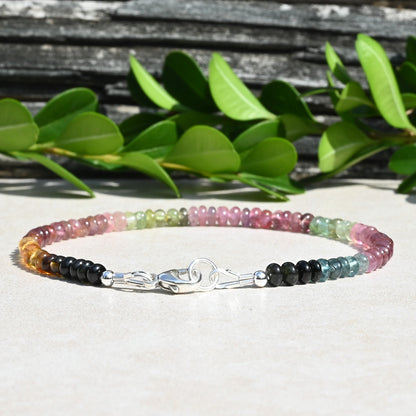 Watermelon Tourmaline October Birthstone Bracelet