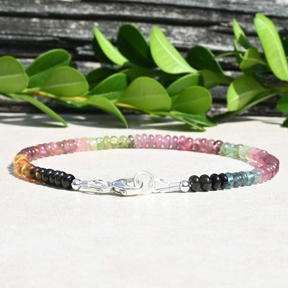 Watermelon Tourmaline October Birthstone Bracelet