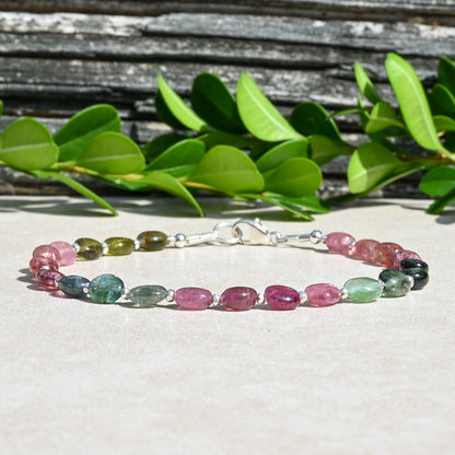 Tourmaline October Beaded Bracelet