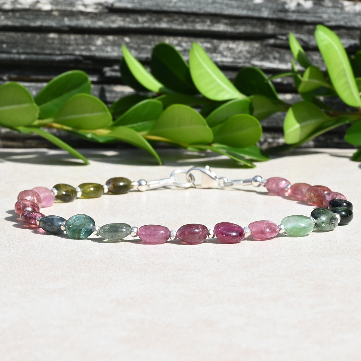 Tourmaline October Beaded Bracelet