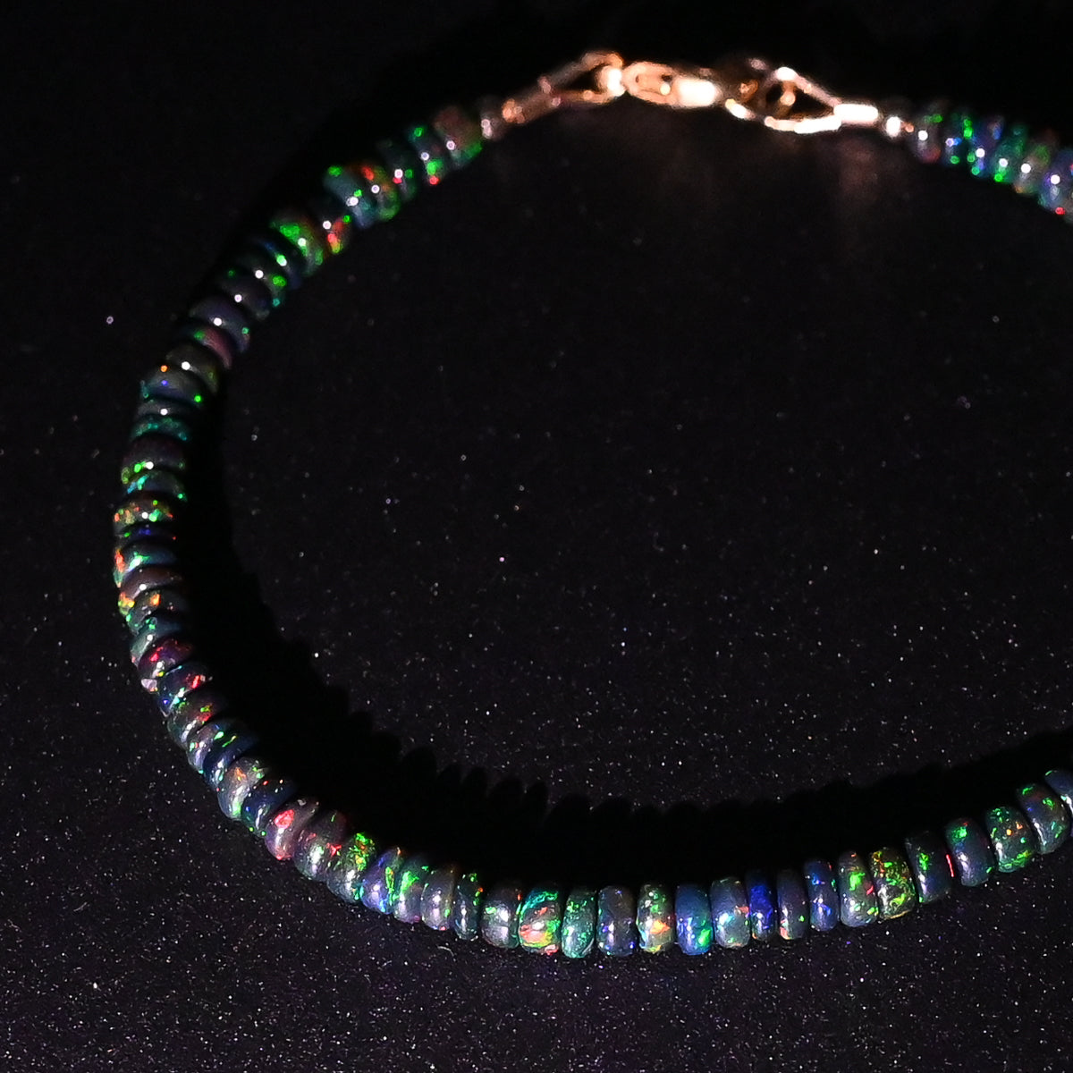 Natural Ethiopian Black Opal Bracelet, Limited Quantity