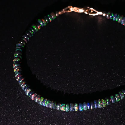 Natural Ethiopian Black Opal Bracelet, Limited Quantity