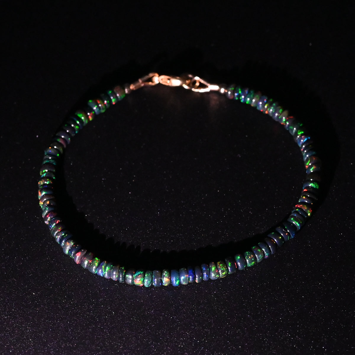 Natural Black Ethiopian Opal Bracelet, Limited Quantity