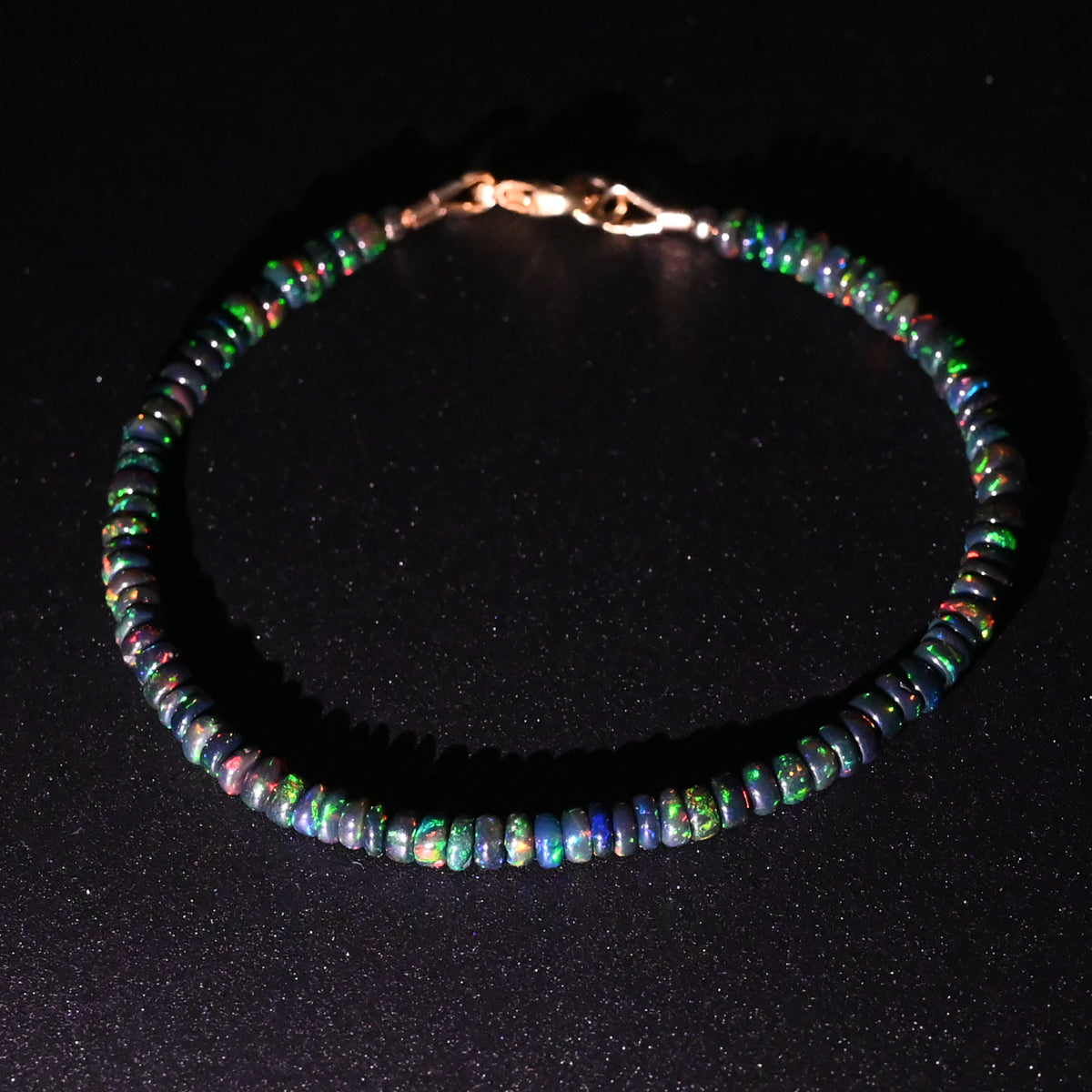 Natural Ethiopian Black Opal Bracelet, Limited Quantity