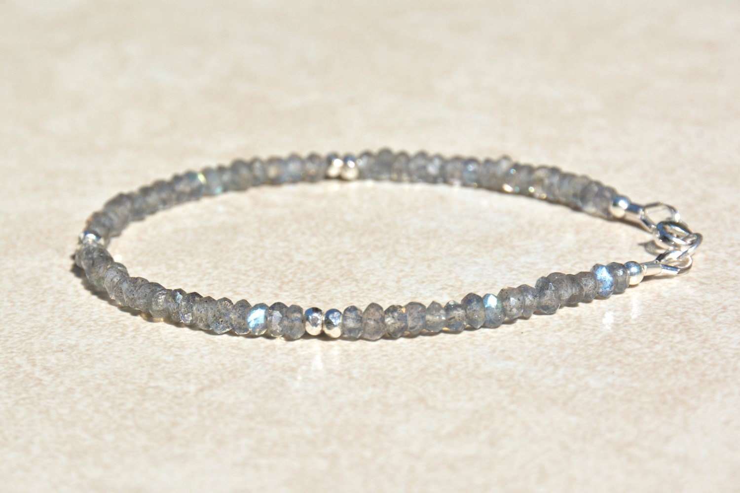 Labradorite Beaded Gemstone Bracelet