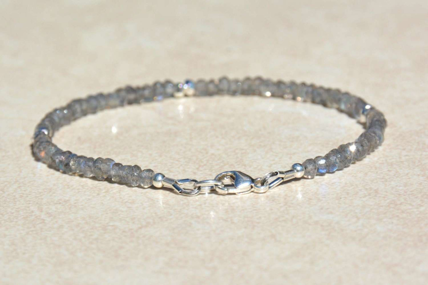 Labradorite Beaded Gemstone Bracelet