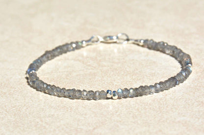 Labradorite Beaded Gemstone Bracelet