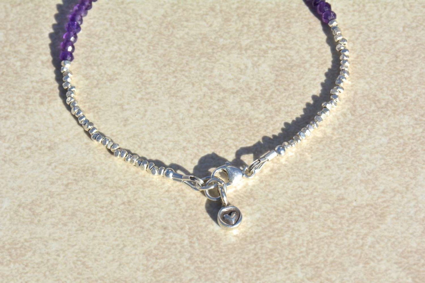 Amethyst Bracelet with Karen Hill Silver Beads