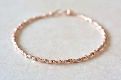 Karen Hill Tribe Rose Gold Vermeil Beaded Bracelet Top