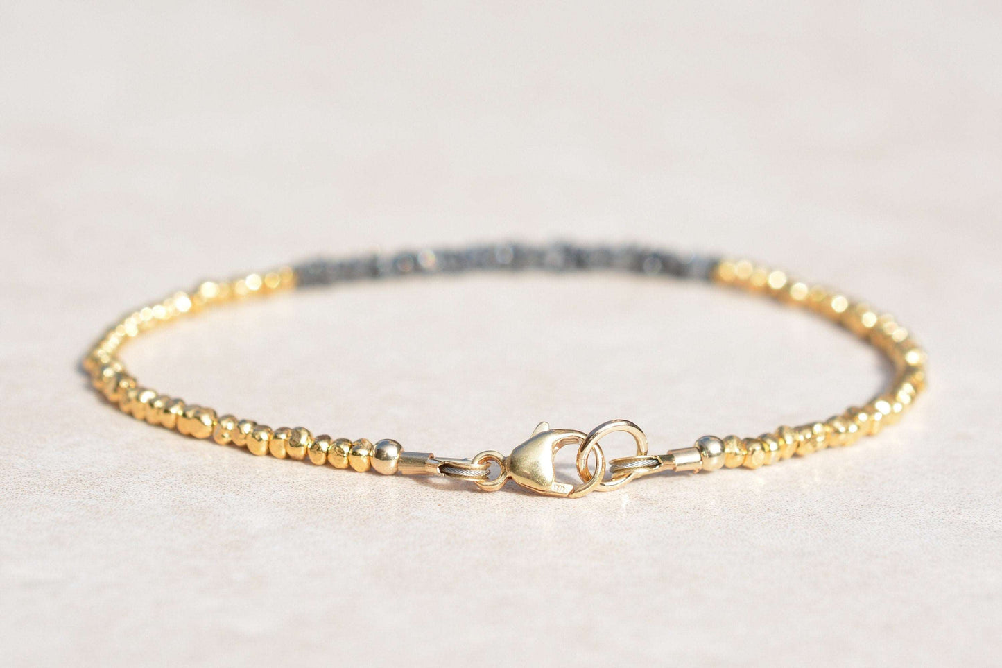 Black Diamond Bracelet with Gold