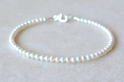 Stunning Freshwater Pearl Bracelet with Silver or Gold Clasp