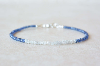 Diamond & Sapphire Beaded Bracelet