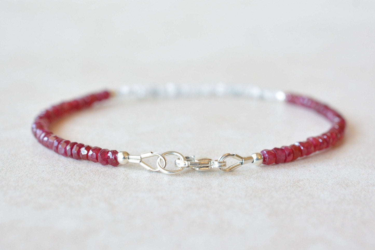 Diamond and Ruby Bracelet with Gold, Silver, Rose Gold