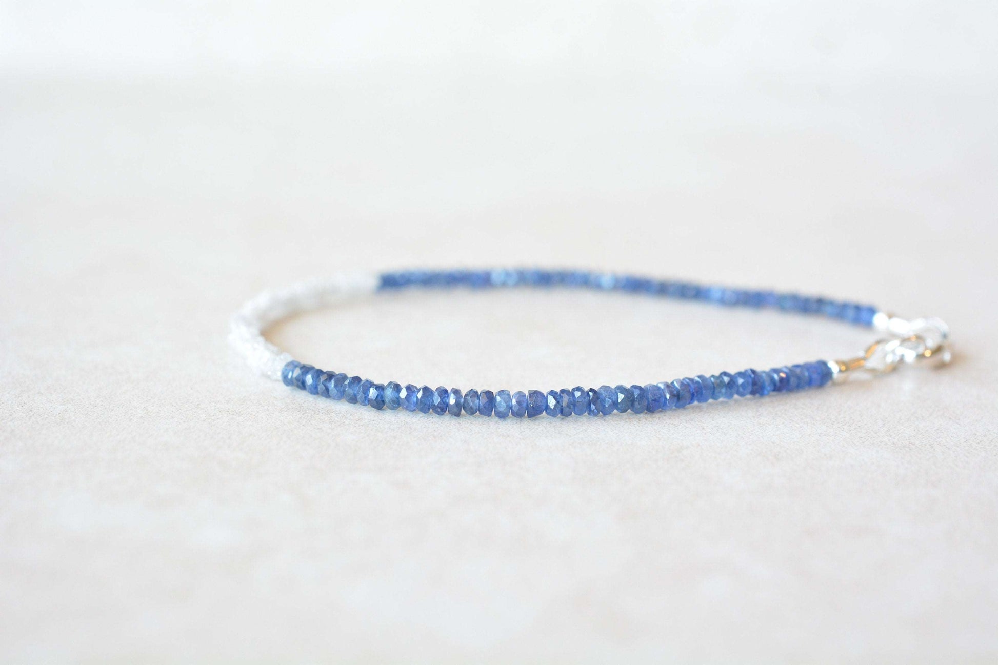 Diamond & Sapphire Beaded Bracelet