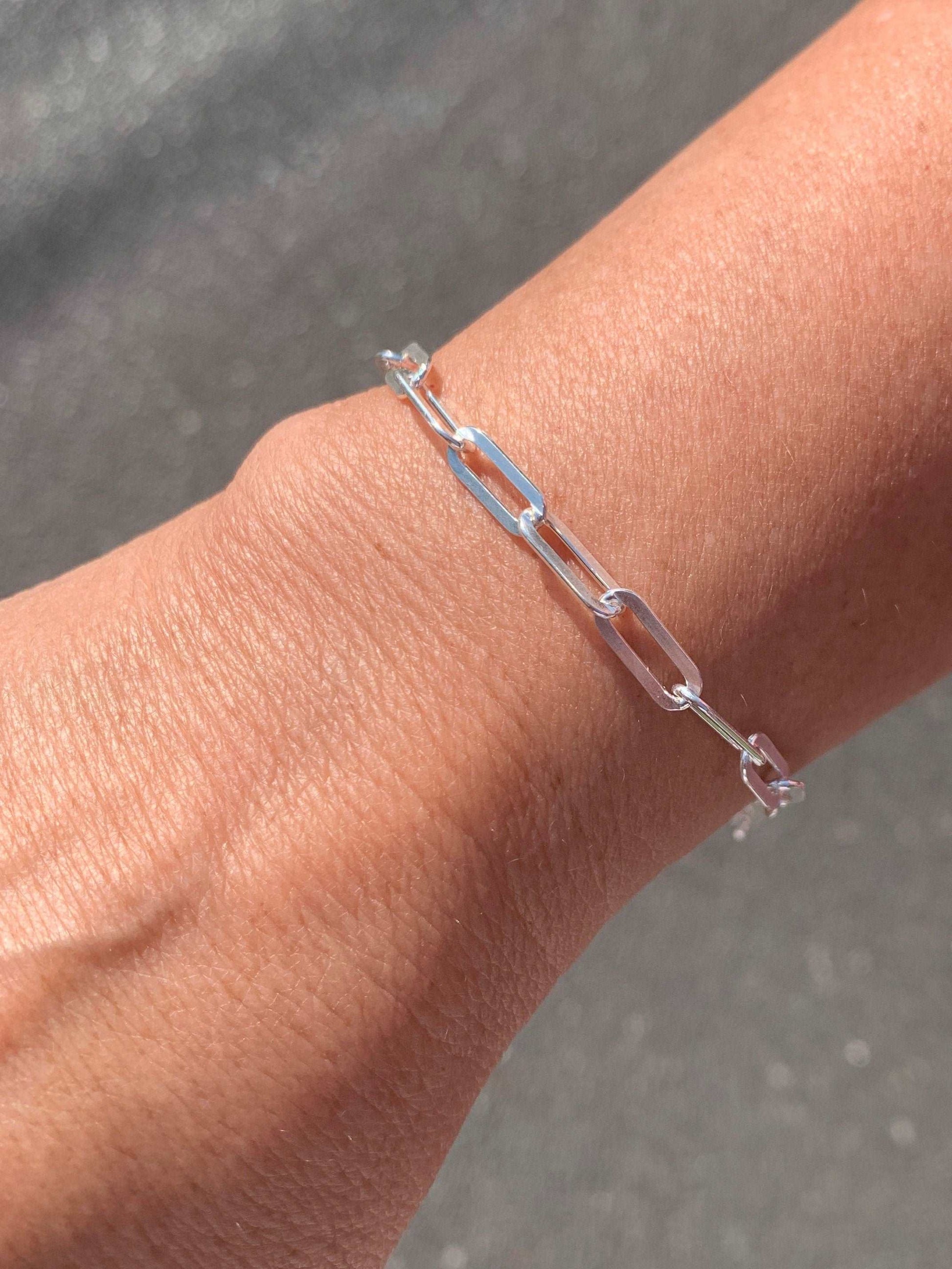 Sterling Silver Paperclip Chain Bracelet