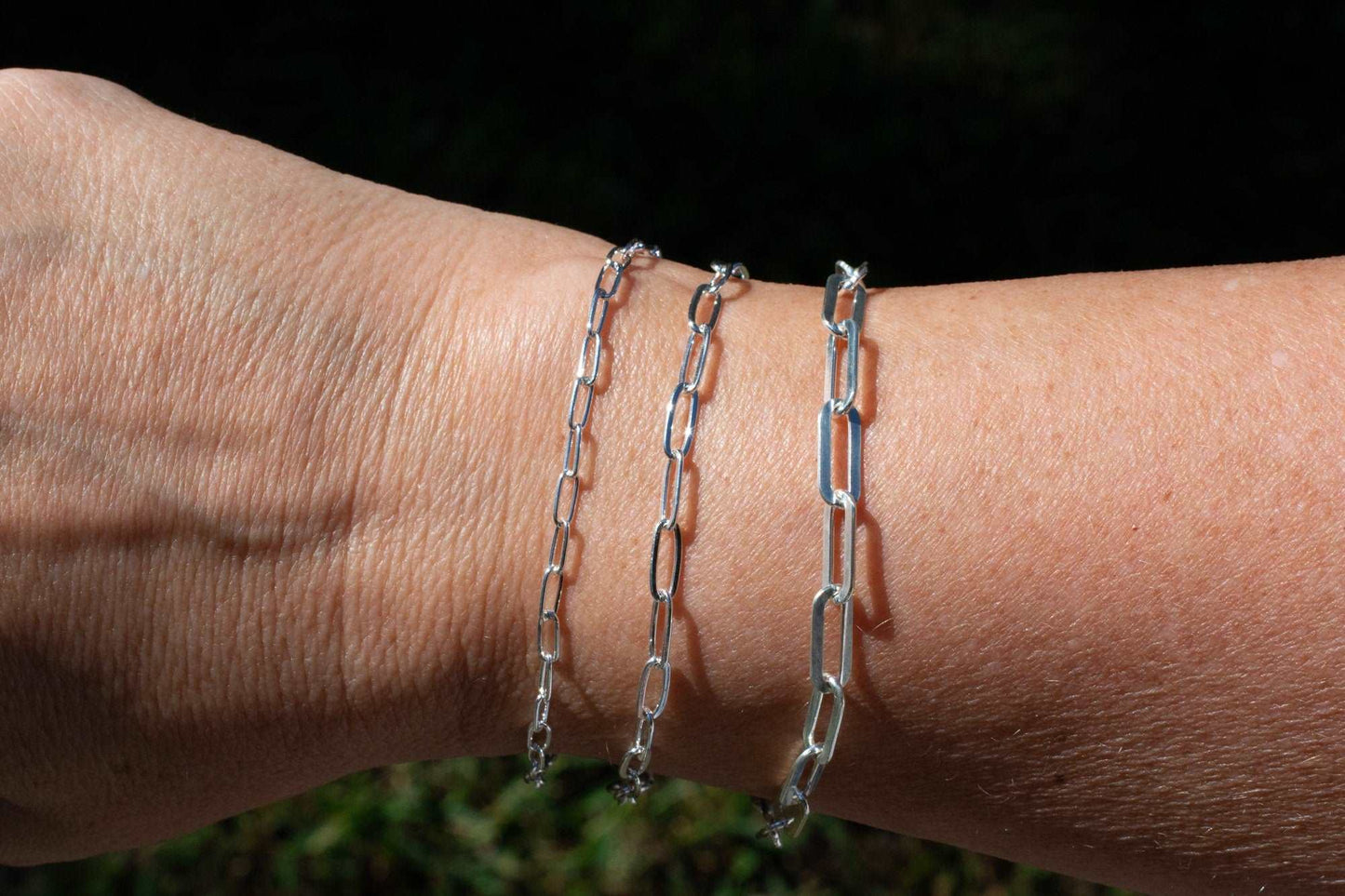 Sterling Silver Paperclip Chain Bracelet