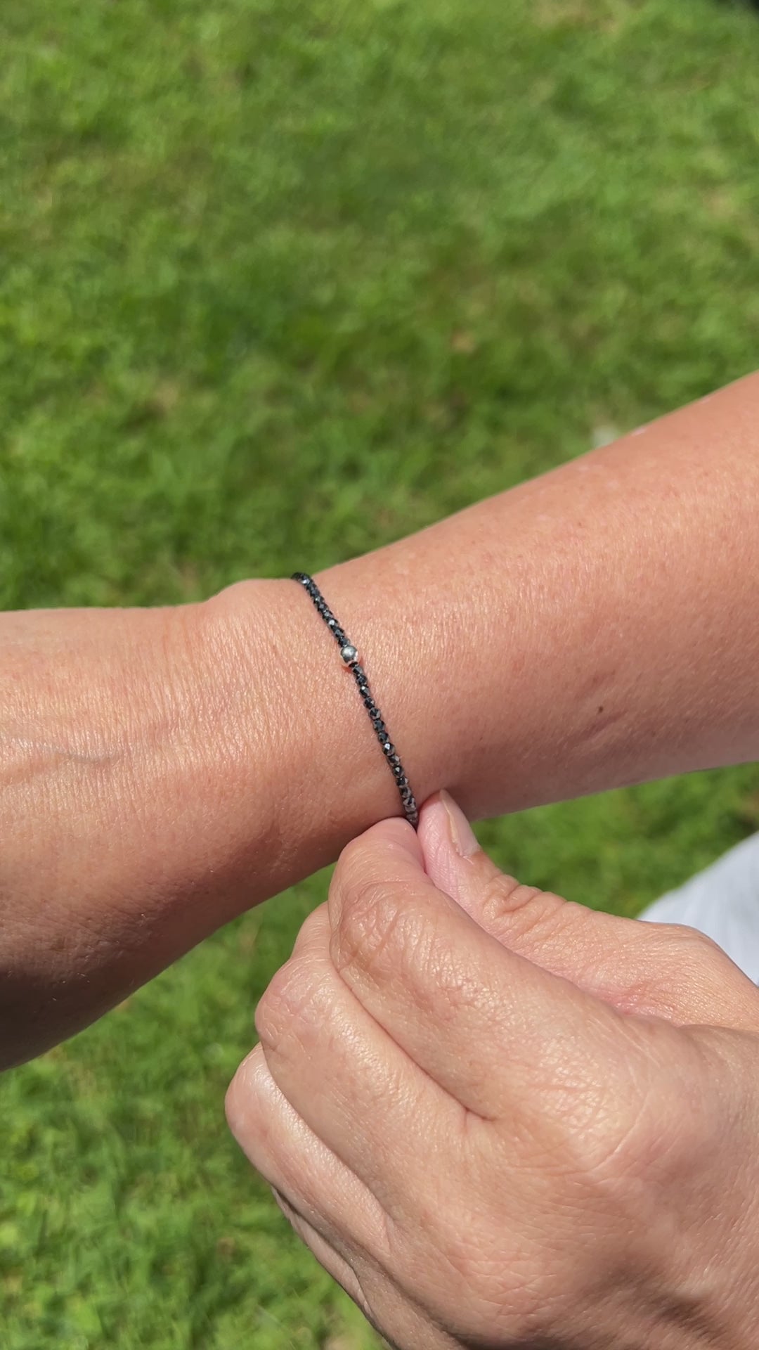 Hematite Beaded Stretch Bracelet