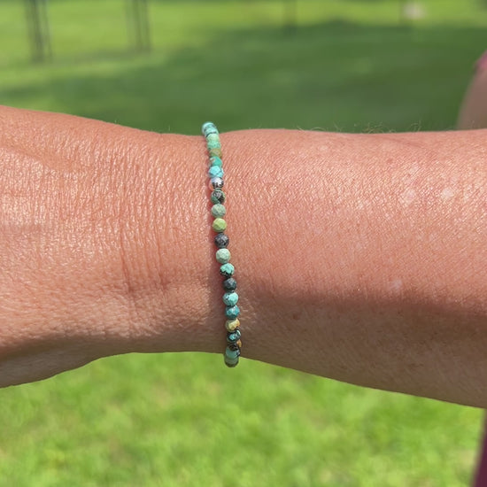 Natural Dragon Skin Turquoise Stretch Bracelet