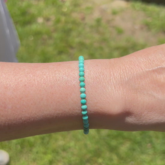 Kingman Turquoise Beaded Bracelet Video