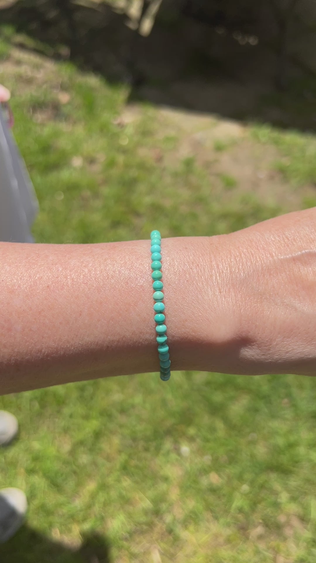 Kingman Turquoise Beaded Bracelet Video