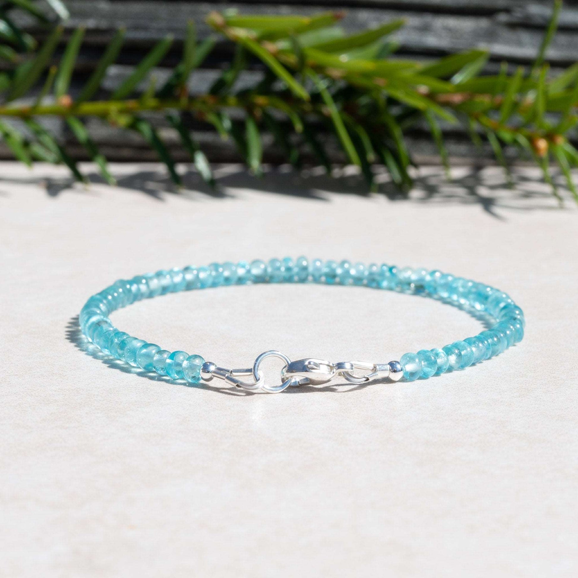 Sky Blue Apatite Gemstone Beaded Bracelet – Walter\'s Wish Jewelry