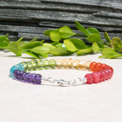 Rainbow Gemstone Beaded Bracelet - Limited Quantity