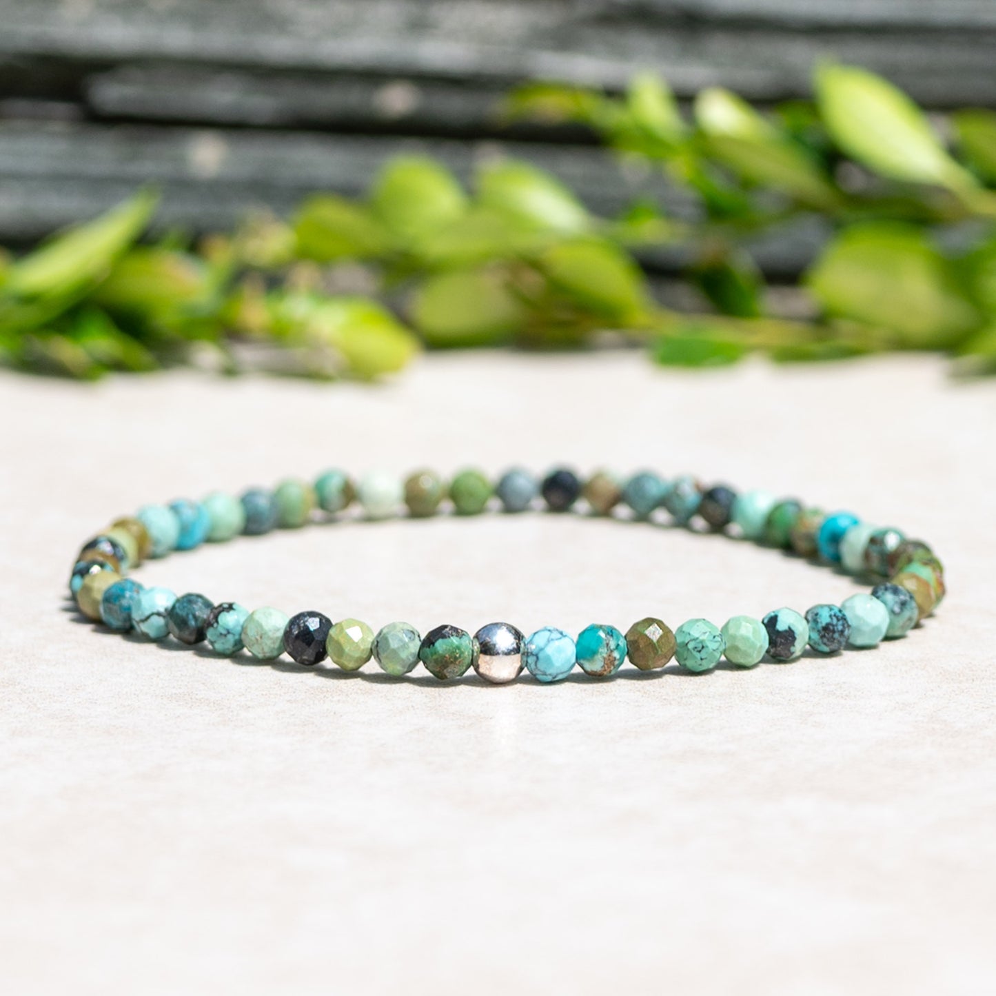 Natural Dragon Skin Turquoise Stretch Bracelet