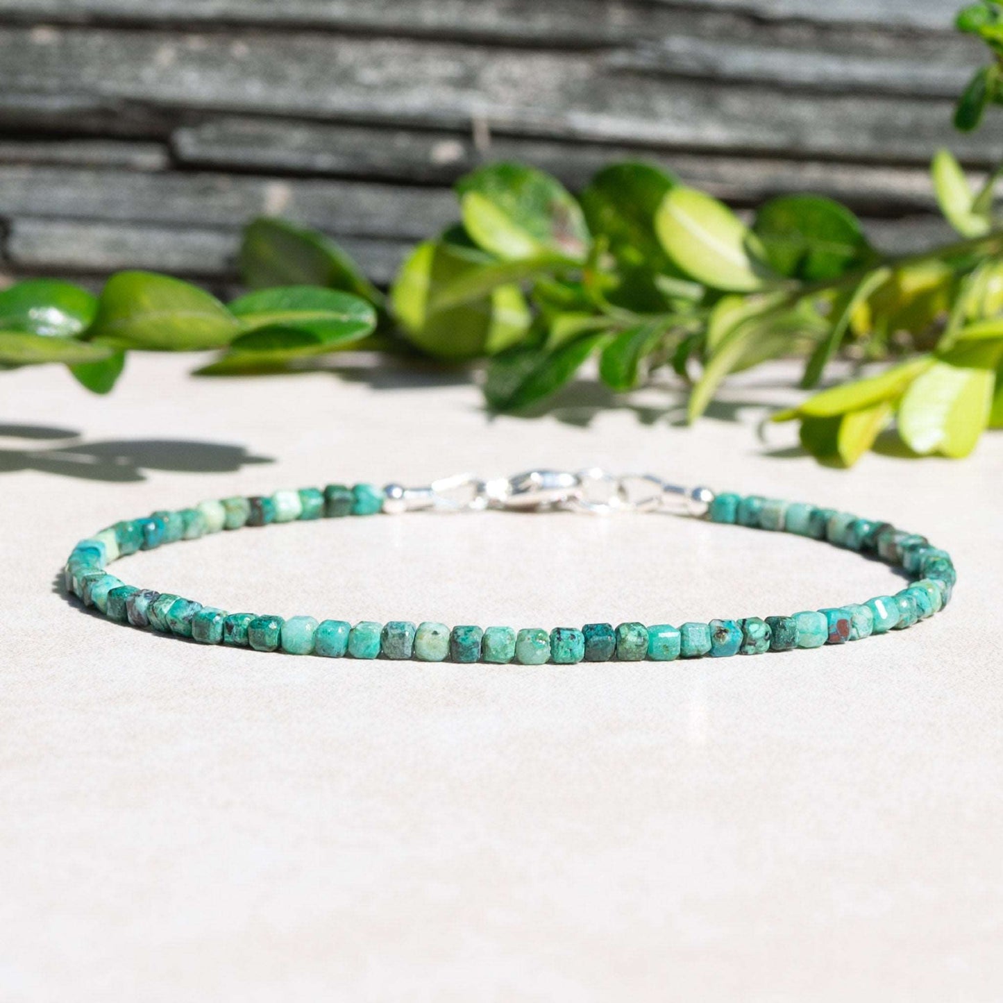 Chrysocolla Beaded Gemstone Bracelet