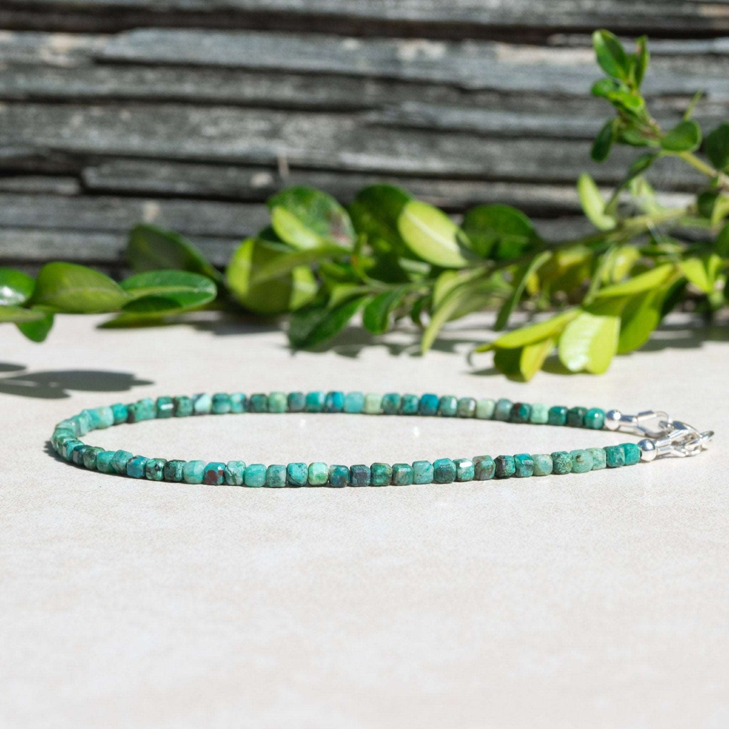 Chrysocolla Beaded Gemstone Bracelet