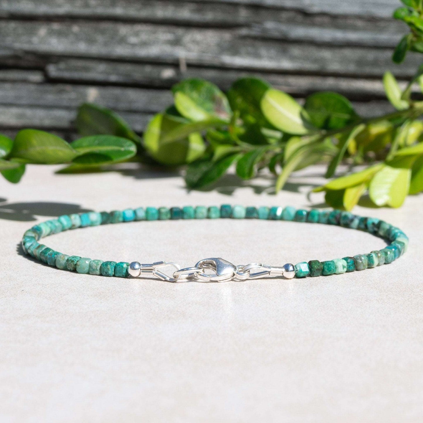 Chrysocolla Beaded Gemstone Bracelet