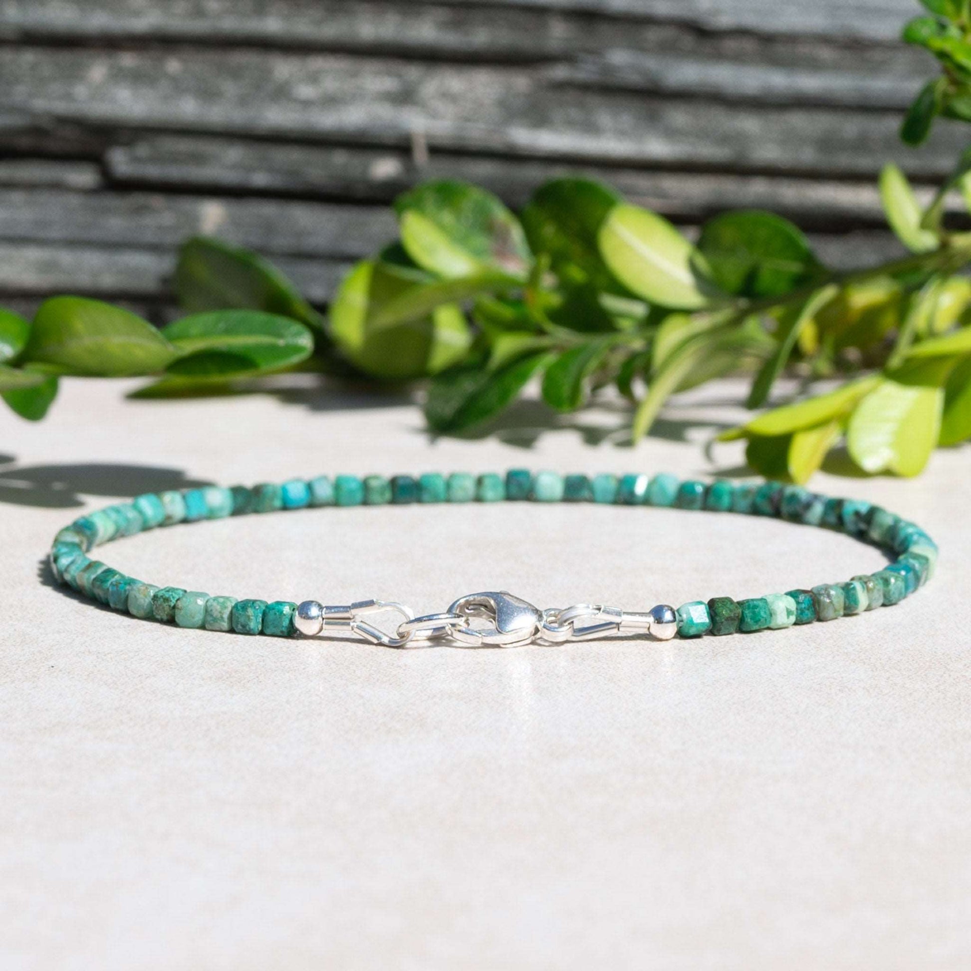 Chrysocolla Beaded Gemstone Bracelet