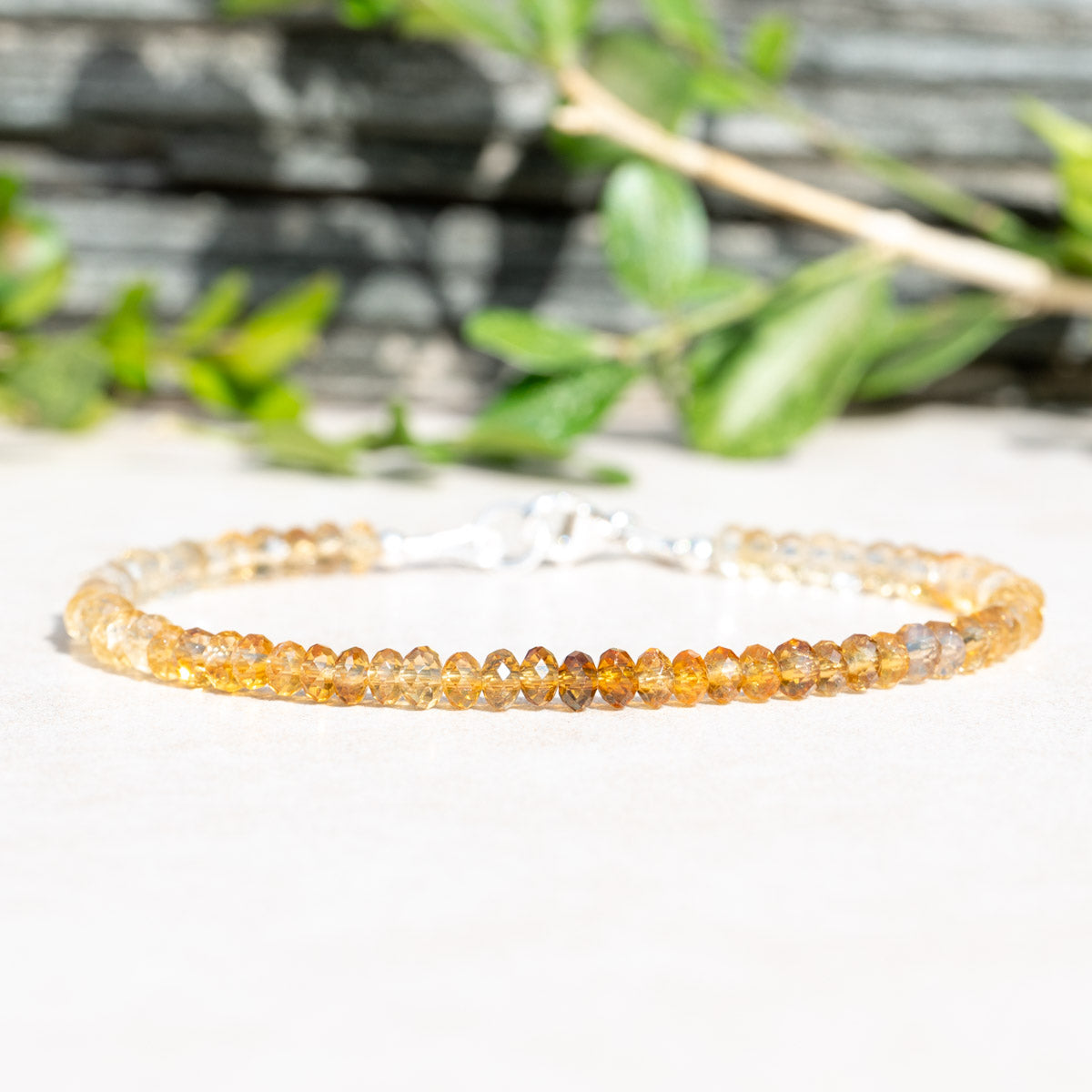 Shaded Citrine November Birthstone Bracelet