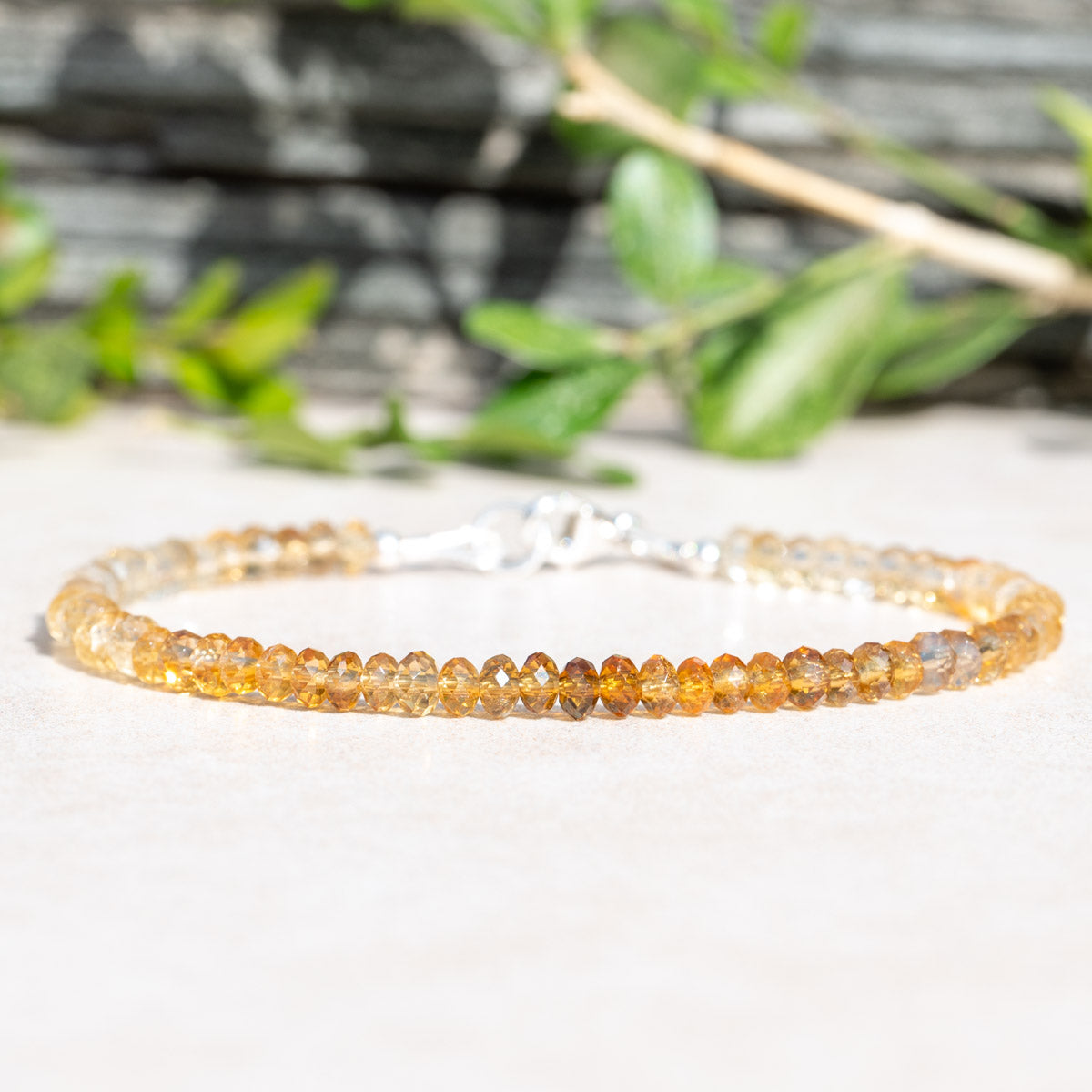 Shaded Citrine November Birthstone Bracelet