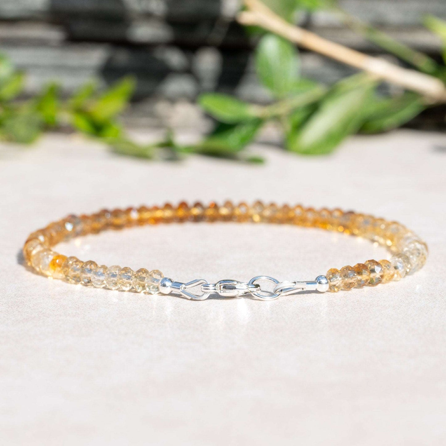 Shaded Citrine November Birthstone Bracelet