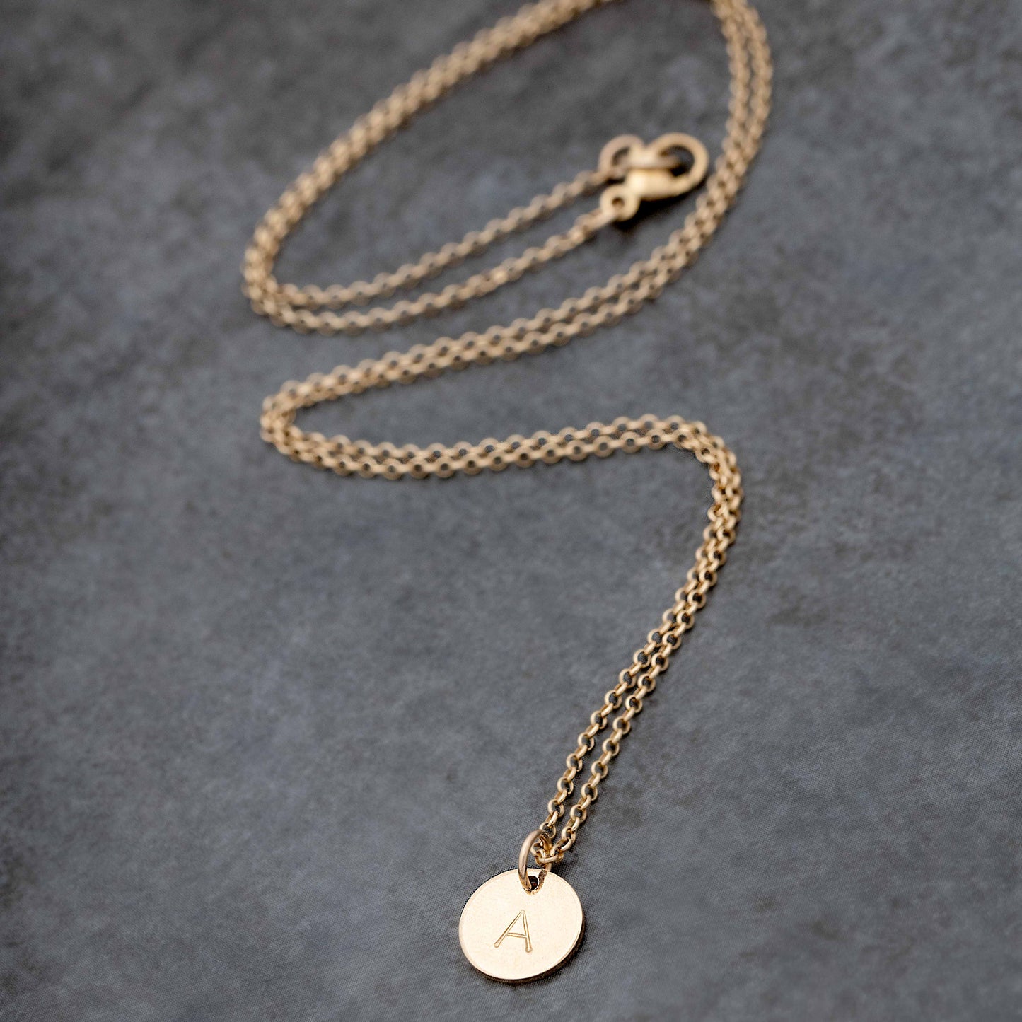 Personalized Gold Initials Pendant Necklace