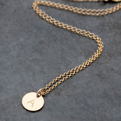 Personalized Gold Initials Pendant Necklace