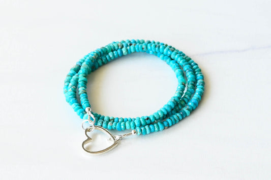 Sleeping Beauty Arizona Turquoise Beaded Necklace