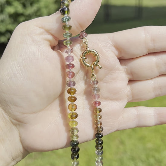 Hand Knotted Tourmaline Gemstone Necklace