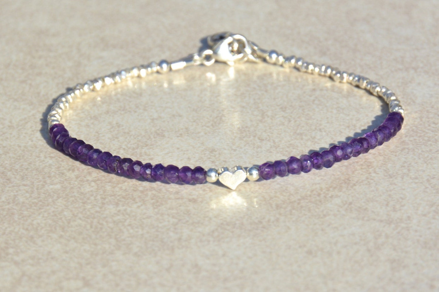 Amethyst Bracelet with Karen Hill Silver Beads