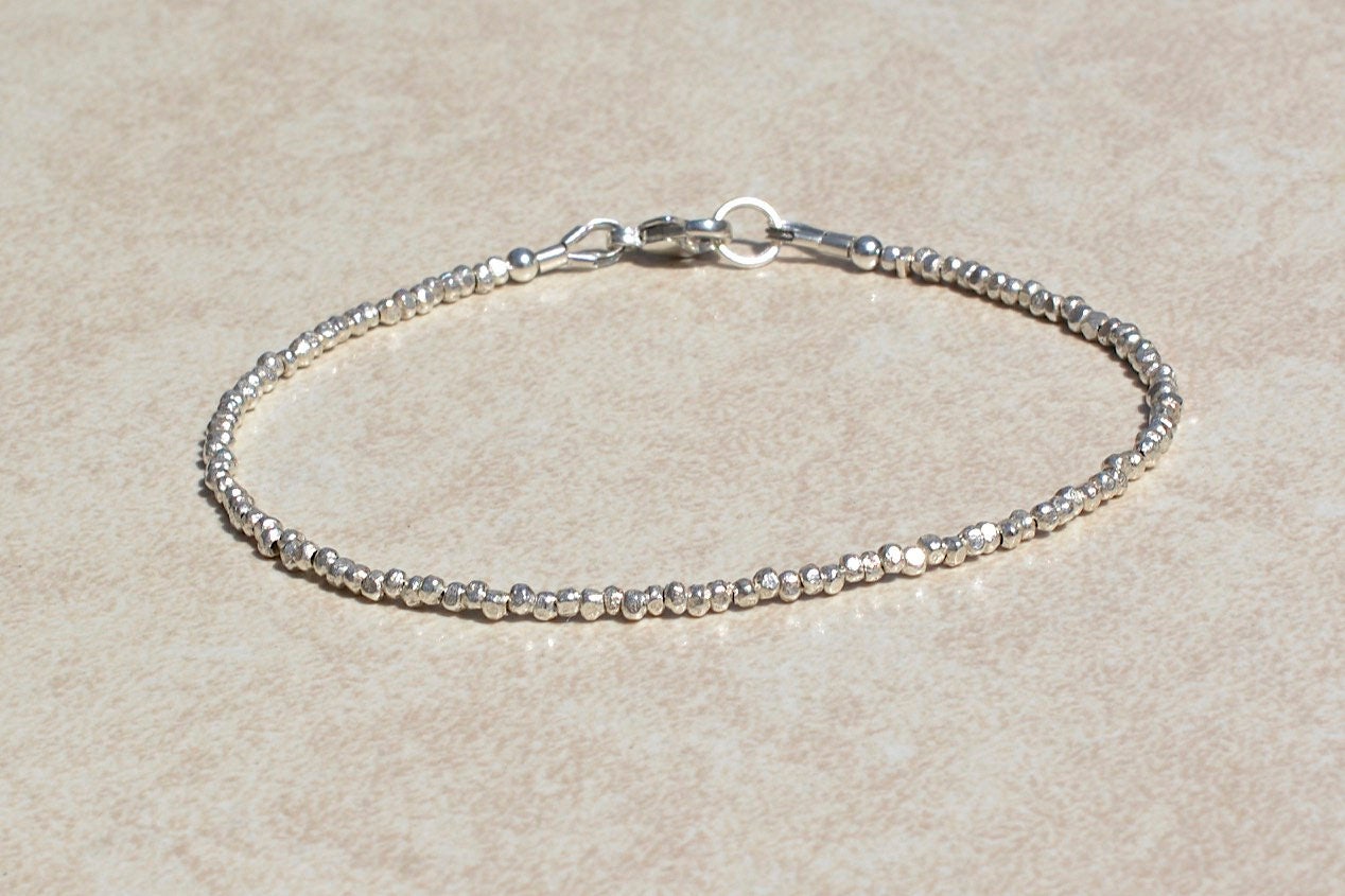 Silver Beaded Bracelet - Karen Hill Tribe Jewelry