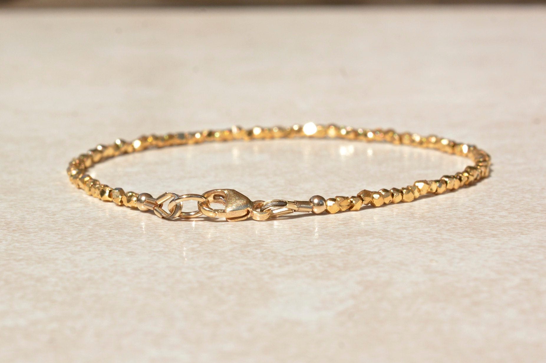 Gold Vermeil Beaded Bracelet