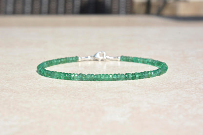 May Birthstone Zambian Emerald Bracelet