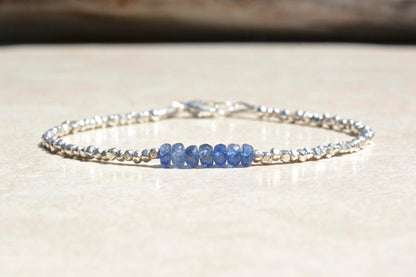 Blue Sapphire September Birthstone Bracelet