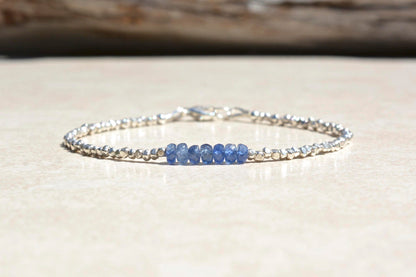 Blue Sapphire September Birthstone Bracelet